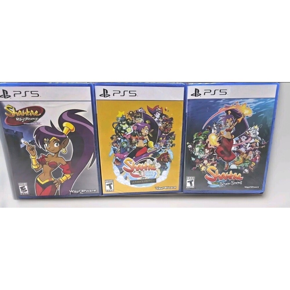 Limited Run Shantae Bundle Set/ PS5 Risky Revenge/ Half Geanie Hero/ 7 Sirens